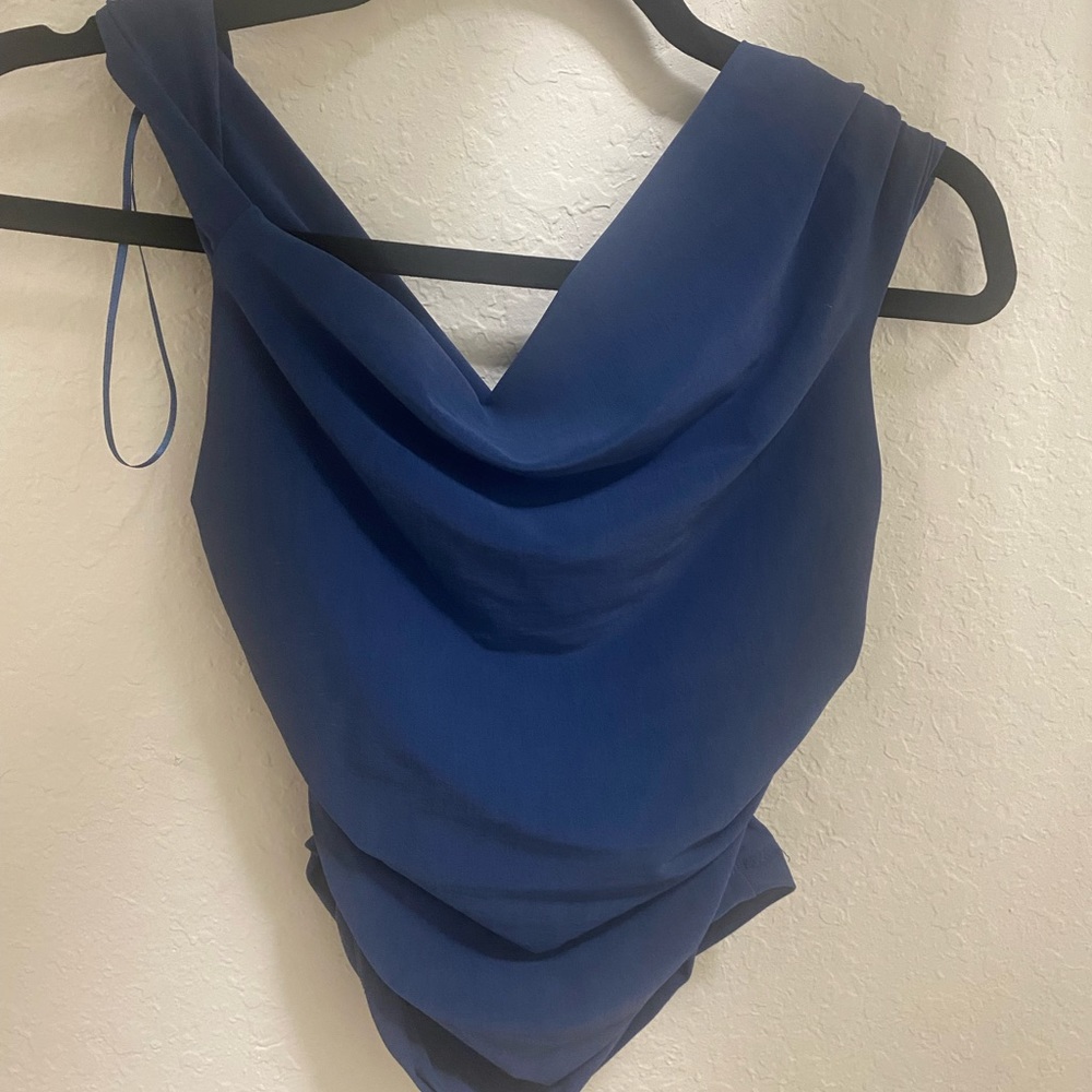 Zara Ruched Asymmetric Top